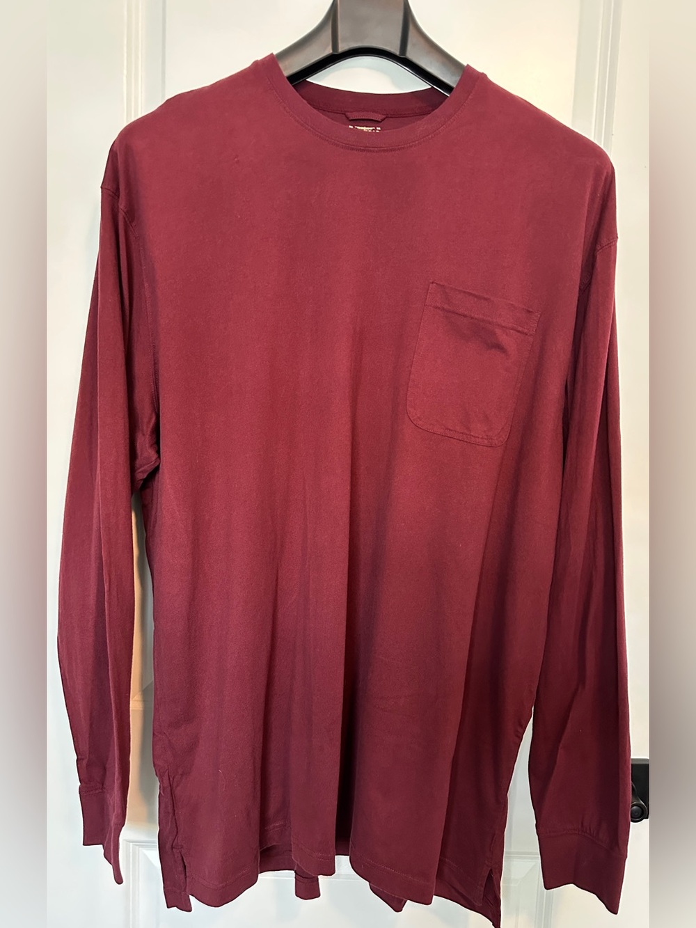 RedHead Men’s 3XLT Burgundy Long Sleeve Pocket T-Shirt